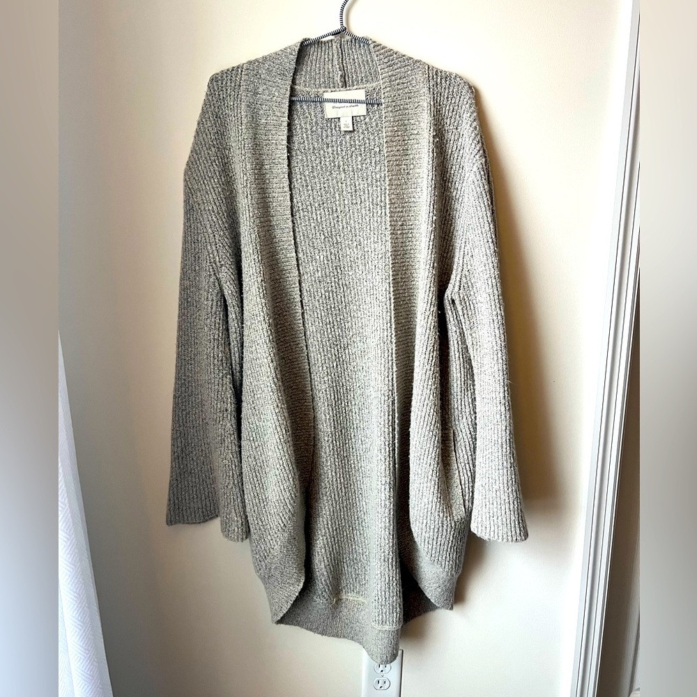 HINGE Oversized Flowy Sleeve Grey Cardigan Size L